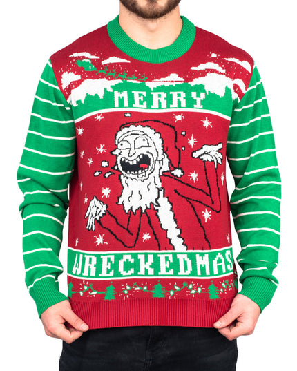 Rick &amp; Morty Merry Wreckedmas Hässlicher Weihnachtspullover