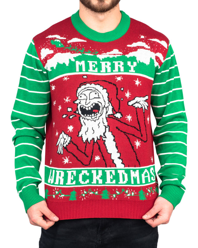 Rick &amp; Morty Merry Wreckedmas Hässlicher Weihnachtspullover