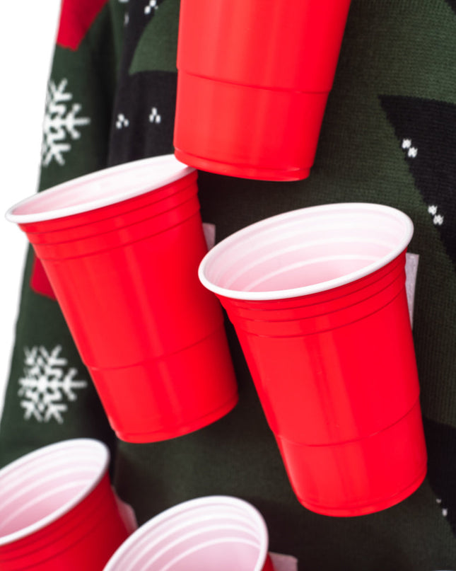 Beer Pong 3D Hässlicher Weihnachtspullover