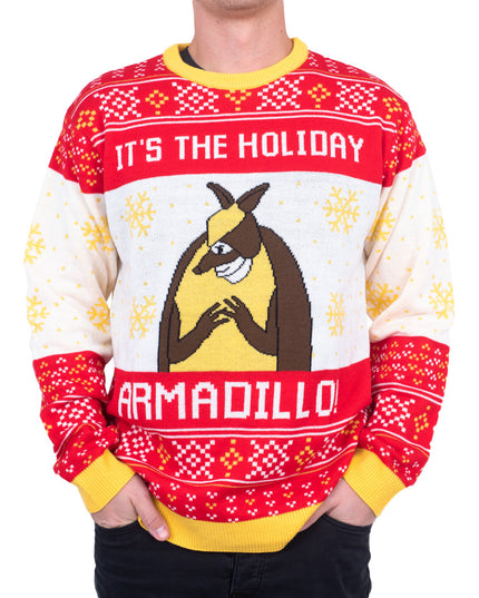 Friends Holiday Armadillo Ugly Christmas Sweater