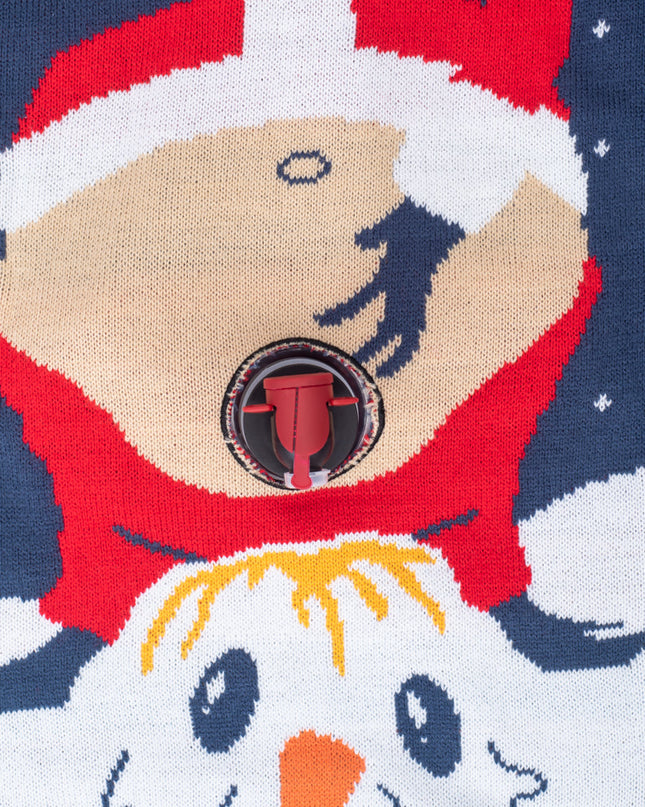 Weihnachtsmann pinkelt Getränk hässlicher Weihnachtspullover