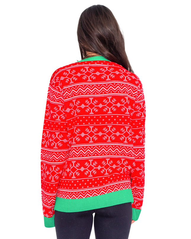 Weihnachtspullover mit Jingle Juice-Getränkemotiv