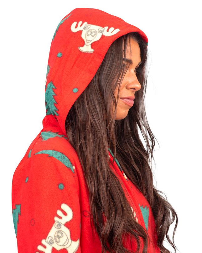 Weihnachtsurlaub-Elch-Tasse, Ganzkörper-Pyjama-Overall für alle Altersgruppen