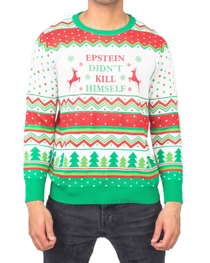 Epstein Didn't Kill Himself Ugly Christmas Sweater