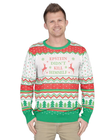 Epstein Didn't Kill Himself Ugly Christmas Sweater
