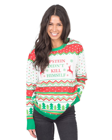 Epstein Didn't Kill Himself Ugly Christmas Sweater