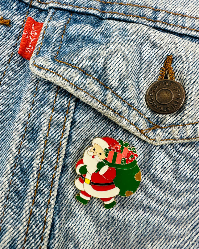 Brooch - Santa with Bag | Cute Christmas Accessories