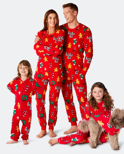 Red Hohoho Family Christmas Pyjamas