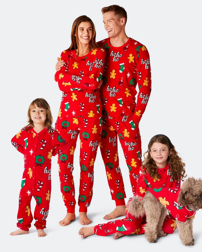 Red Hohoho Family Christmas Pyjamas