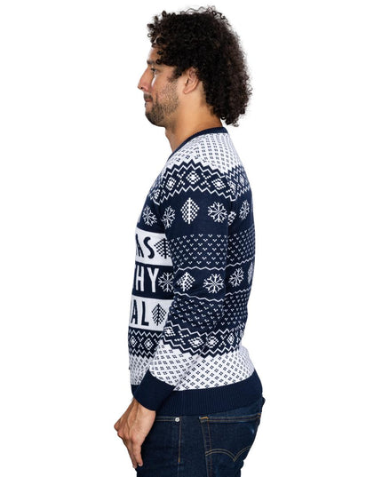 Schmutziges Tier Marineblau Unisex Hässlicher Weihnachtspullover