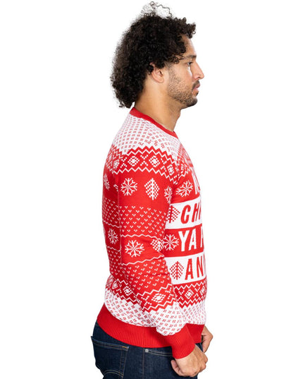 Schmutziger Tier-Weihnachtspullover, rot, Unisex, hässlich
