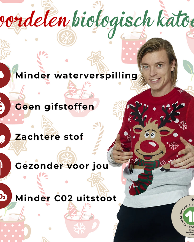 Weihnachtspullover mit Schal