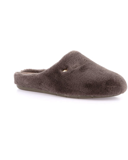 Grünland Women's Faux Fur Slippers - Taupe | Warm Holiday Comfort