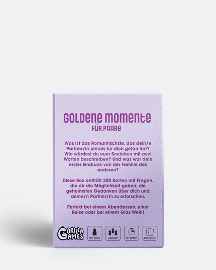 Golden Moments – Das Brettspiel für Paare – Genießt gemeinsame Zeit