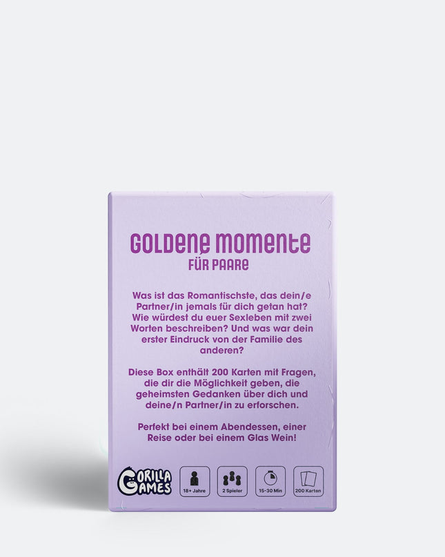Golden Moments – Das Brettspiel für Paare – Genießt gemeinsame Zeit