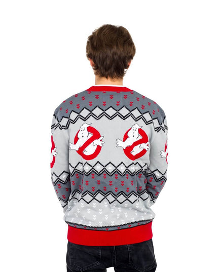 Hässlicher Weihnachtsstrickpullover mit Ghostbusters-Logo