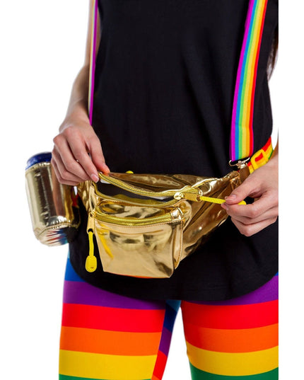 The Gold Rainbow Fanny Pack and Suspenders