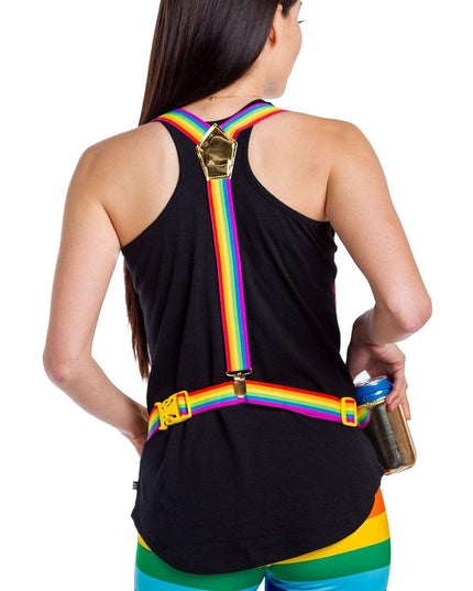 The Gold Rainbow Fanny Pack and Suspenders