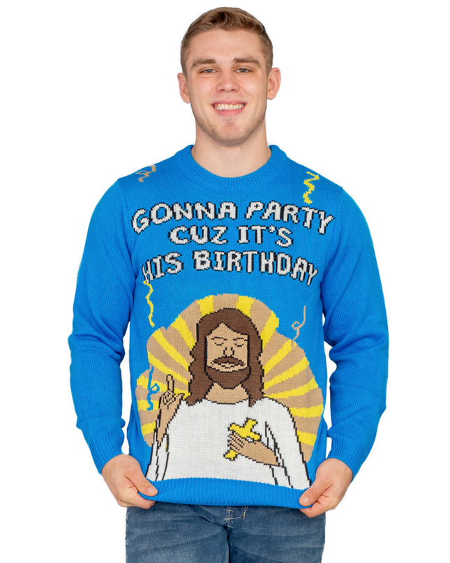 Ich werde feiern, weil es sein Geburtstag ist – Jesus-hässlicher Pullover