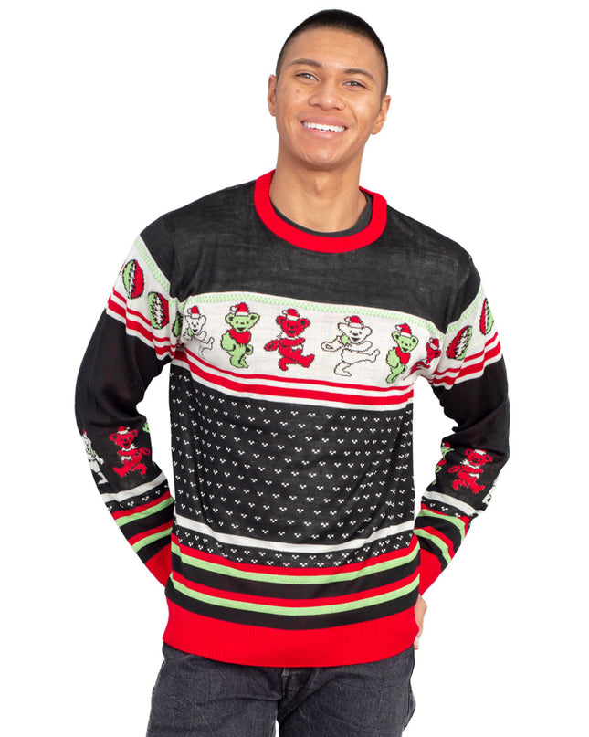 Grateful Dead Dancing Bears Kitschiger Hässlicher Weihnachtspullover