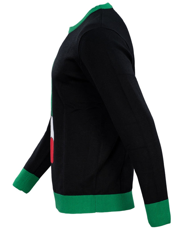 Grüner Cartoon-Monster-Mittelfinger-Unisex-hässlicher Pullover