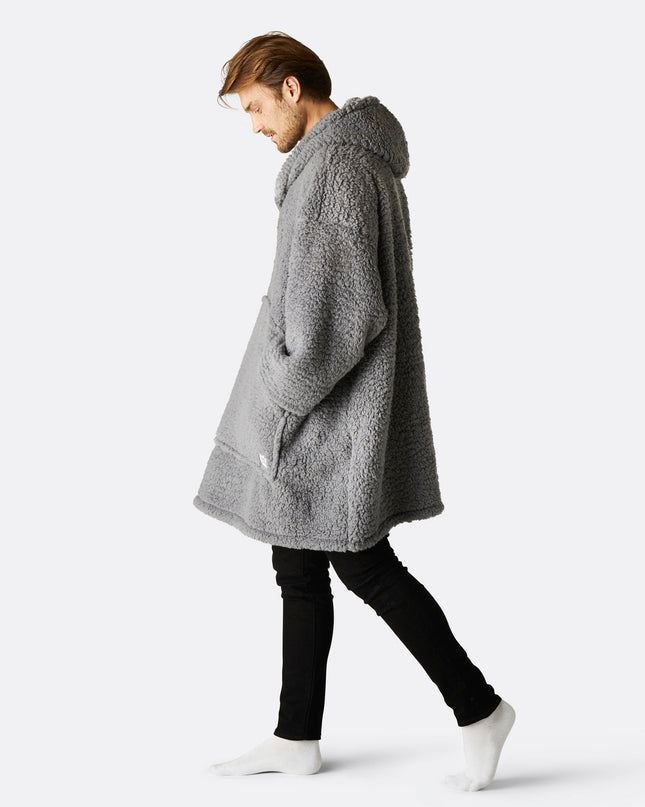 Grauer Sherpa HappyHoodie