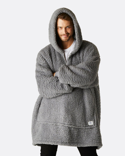 Grey Sherpa HappyHoodie