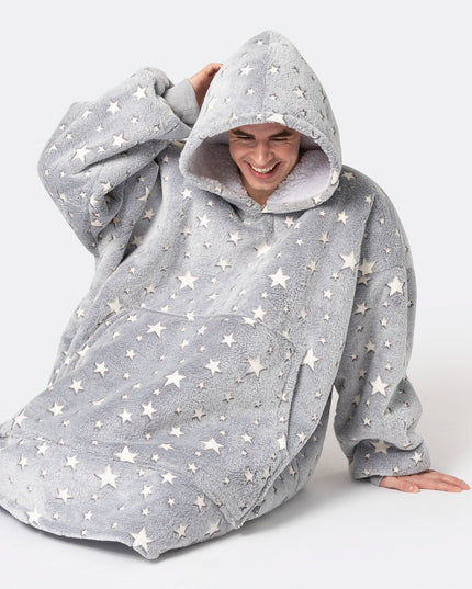 HappyHoodie Graue Sterne für Erwachsene - Trendige Loungewear