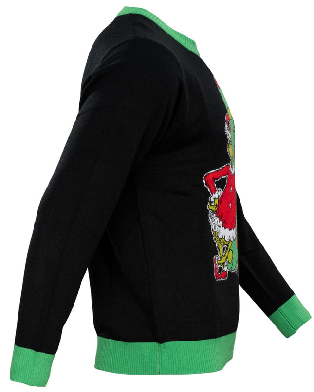 Grinch-Weihnachtsbaum Unisex-Weihnachtspullover