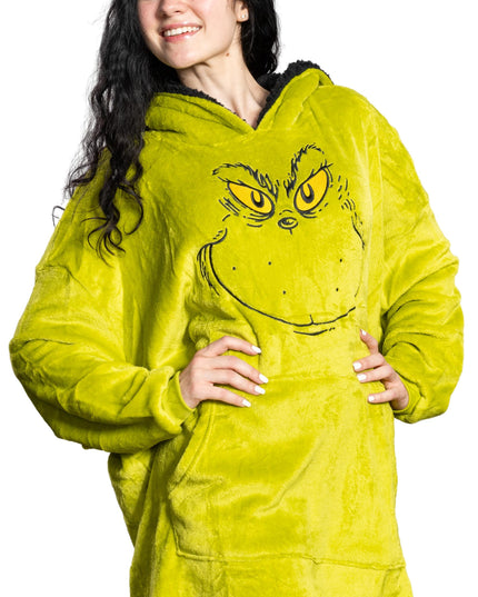 Grinch-Gesicht-Schlafponcho