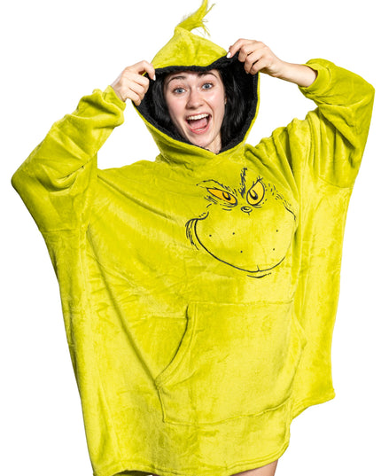 Grinch-Gesicht-Schlafponcho