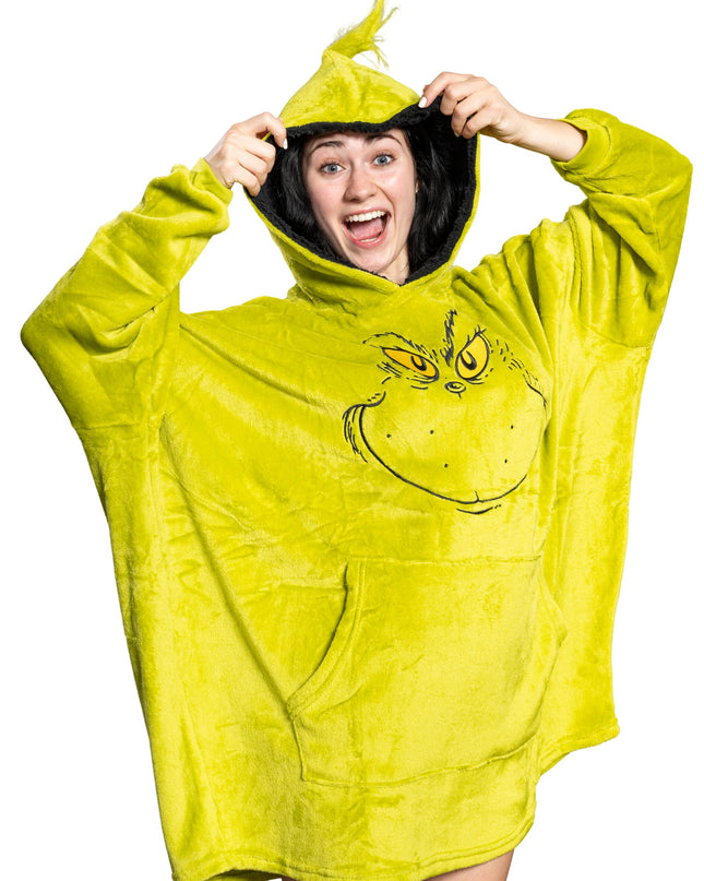 Grinch-Gesicht-Schlafponcho