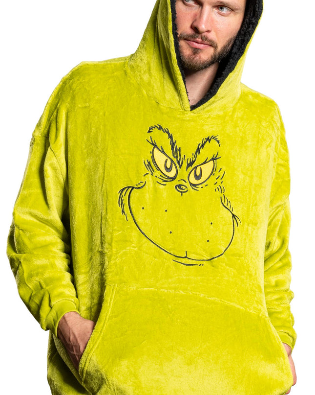 Grinch-Gesicht-Schlafponcho