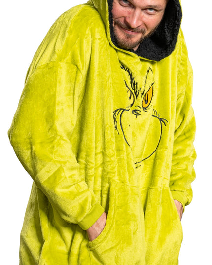 Grinch-Gesicht-Schlafponcho