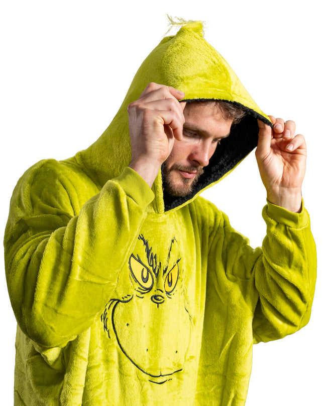 Grinch-Gesicht-Schlafponcho