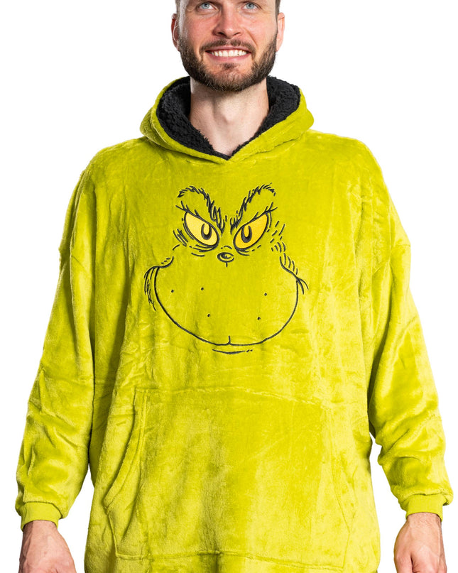 Grinch-Gesicht-Schlafponcho