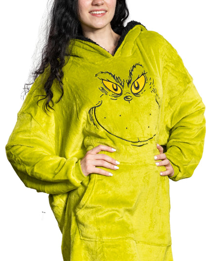 Grinch-Gesicht-Schlafponcho