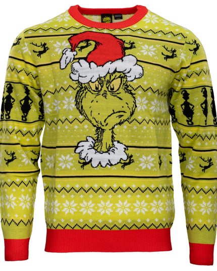 Feeling Grinchy Santa Hat Adult Ugly Christmas Sweater