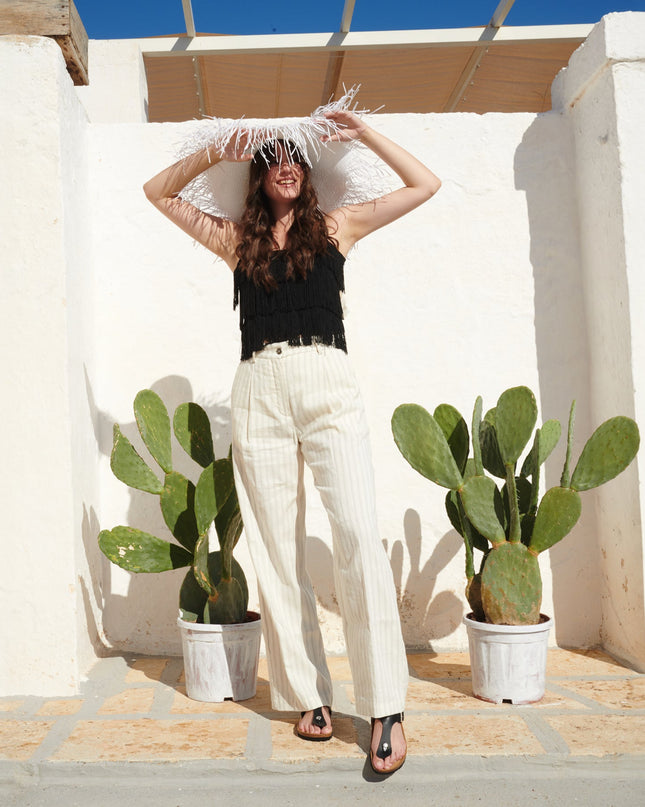 Grünland Schwarze Damen-Flip-Flops