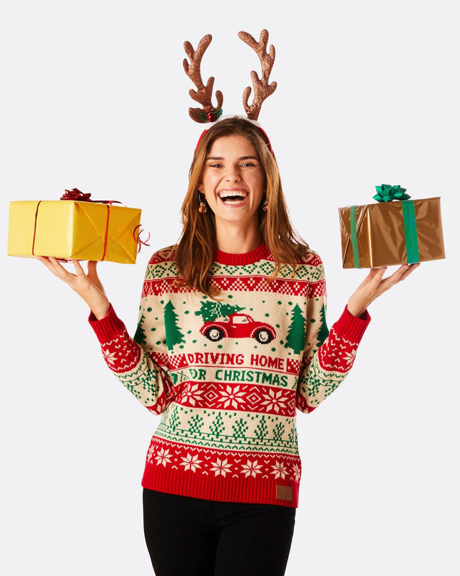 Women's Driving Home Christmas Sweater