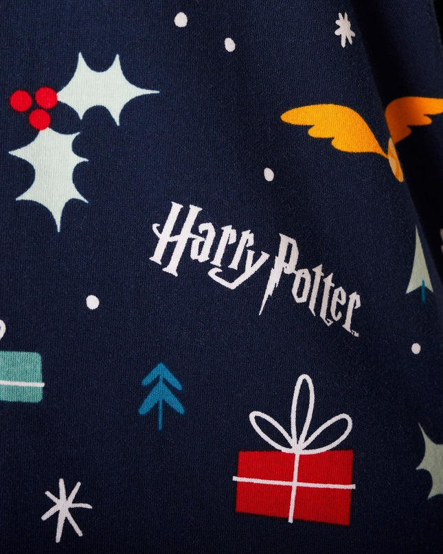 Blaue Harry-Potter-Pyjamas für die Familie