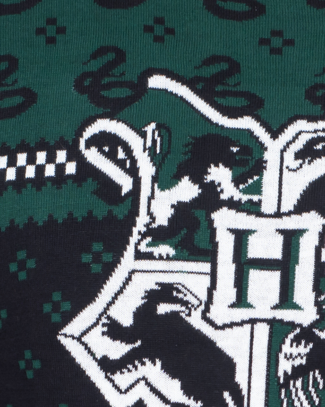 Harry Potter Slytherin Weihnachtsmuster Hässlicher Pullover