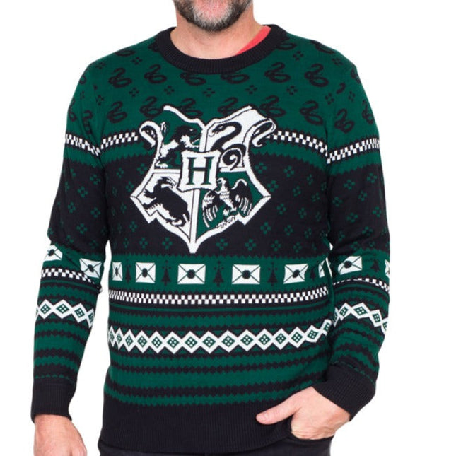 Harry Potter Slytherin Weihnachtsmuster Hässlicher Pullover