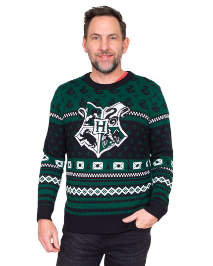 Harry Potter Slytherin Weihnachtsmuster Hässlicher Pullover