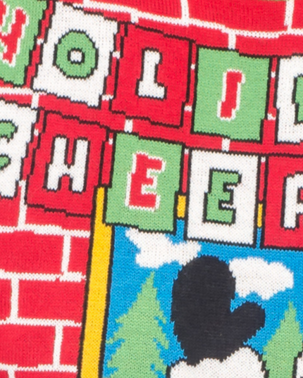 Hässlicher Weihnachtspullover für Damen mit Weihnachtsmann und Bierhalter