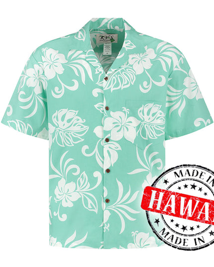 Hawaiihemd-Urlaubsflair in Türkis