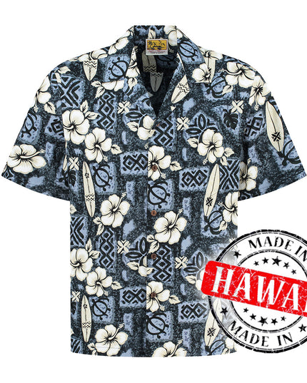 Hibiscus Surfboards Hawaiihemd