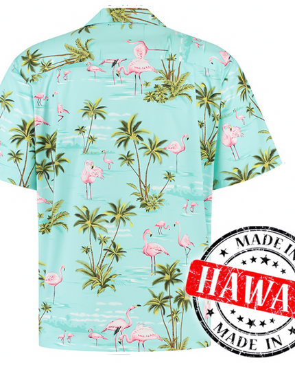 Hawaiihemd mit Flamingos-Design