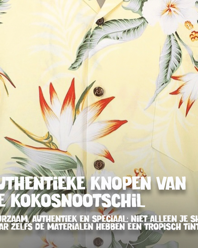 Hibiskusgelbes Hawaiihemd für Herren