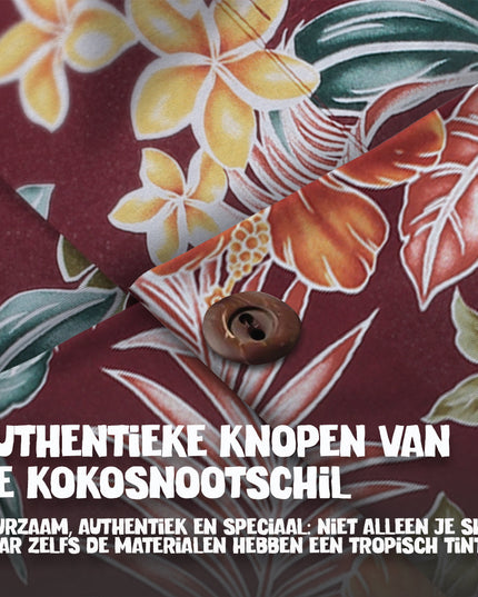 Tropisches Oasen-Bordeaux-Hawaiihemd